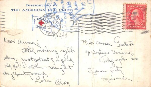 American Red Cross Canteen Workers at Train Station Vintage Postcard AA68773 - Image 2