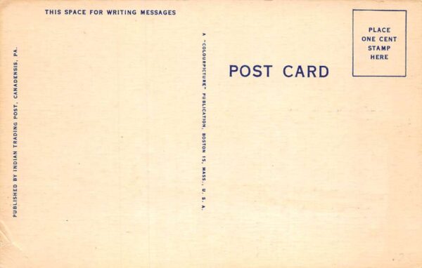Indian Trading Post Pocono Express Mini Train Linen Vintage Postcard AA68799 - Image 2