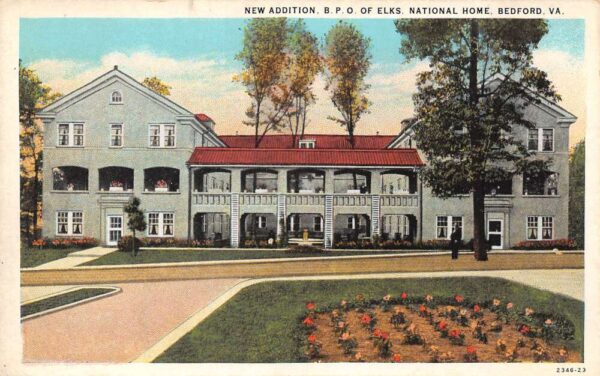 Bedford Virginia New Addition, Benevolent Order Of Elks Vintage Postcard U5140