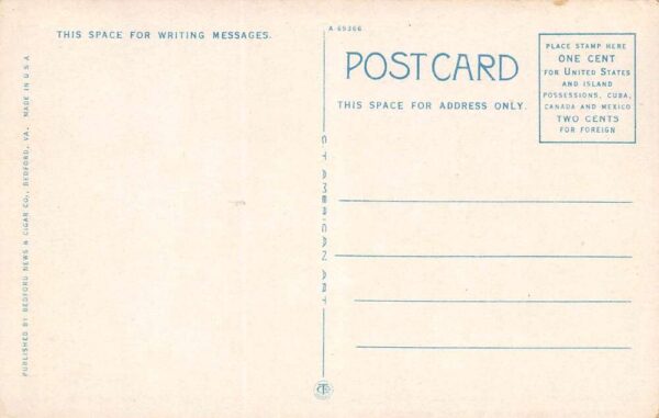 Bedford Virginia National Home Benevolent Order Of Elks, Vintage PC U5146 - Image 2