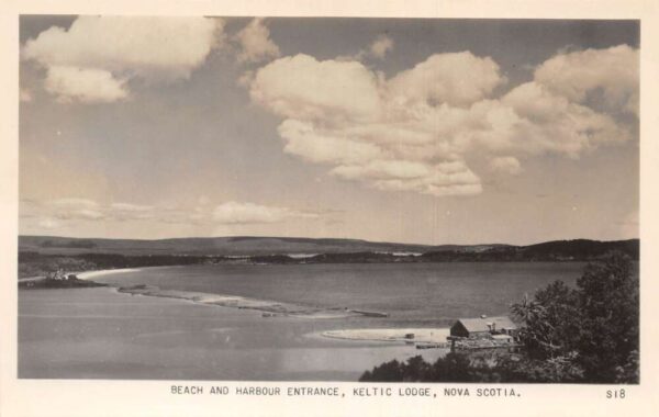 Keltic Lodge Nova Scotia Canada Beach and Harbour Entrance Real Photo PC AA68815