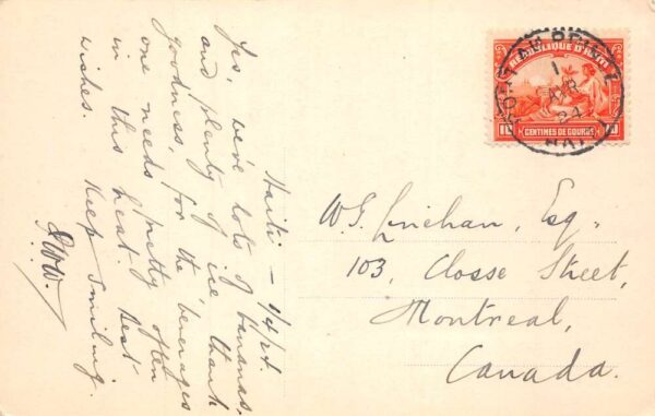 Port Au Prince Haiti Casermes Dessaline Tinted Real Photo Postcard AA68858 - Image 2