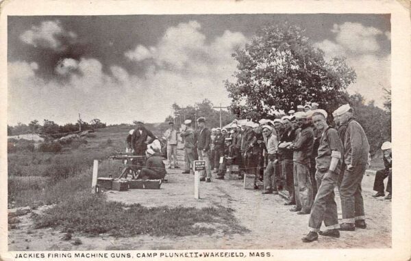 Wakefield Massachusetts Jackies Firing Machine Guns, Camp Plunkett PC U5155