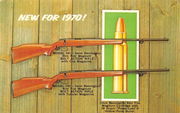 Remington New Models 1970, Models 591 & 592 Photochrome Vintage PC U5157