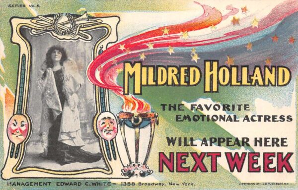 Mildred Holland Broadway Actress Advertising Private Mail Postcard AA69306