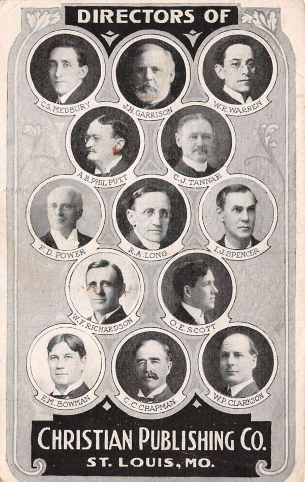 St Louis Missouri Christian Publishing Co Directors Vintage Postcard AA69320
