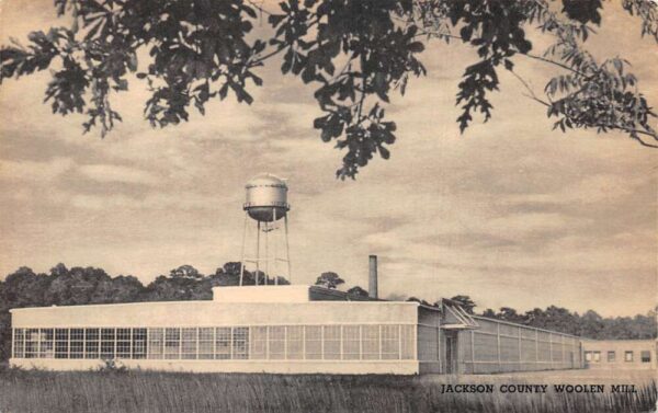 Jackson County Woolen Mill Factory Water Tower Vintage Postcard AA69327
