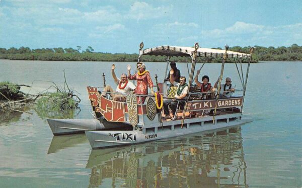 St Petersburg Florida Indian Rocks Beach, Tiki Gardens Boat Chrome PC U6763