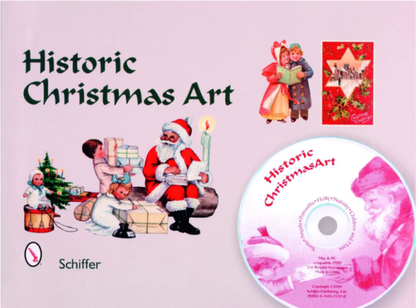 Historic Christmas Art : Santa, Angels, Poinsettia, Holly, Nativity, Children, and More