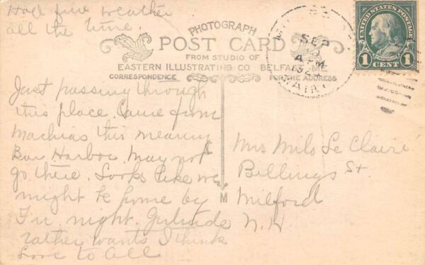 Millbridge Maine Main Street Real Photo Vintage Postcard U5267 - Image 2