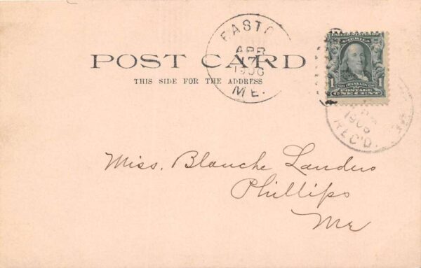 Easton Maine Snowy View Of Easton Real Photo Vintage Postcard U5291 - Image 2
