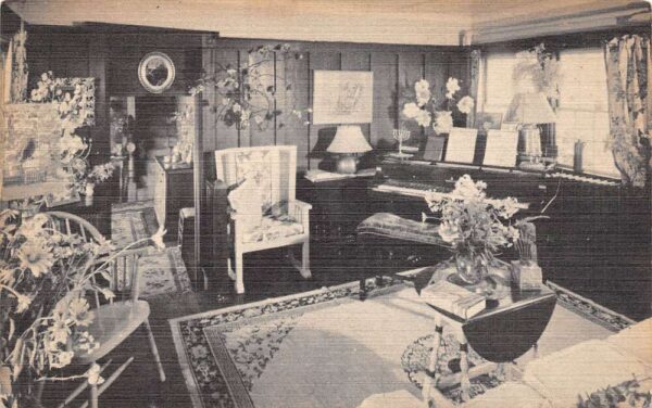 Bournedale Massachusetts Eagle Hill Farm, Sitting Room B/W Photo Print PC U5338