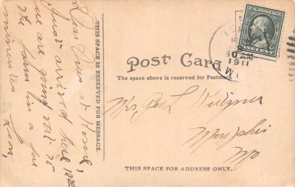 Tomah Wisconsin Superior Ave.,Tomah Cash Mercantile Bldg. Color Lithograph PC U5359 - Image 2