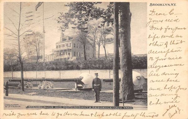 Brooklyn New York Spanish Guns, Commander's Residence, Navy Yard PC U5398