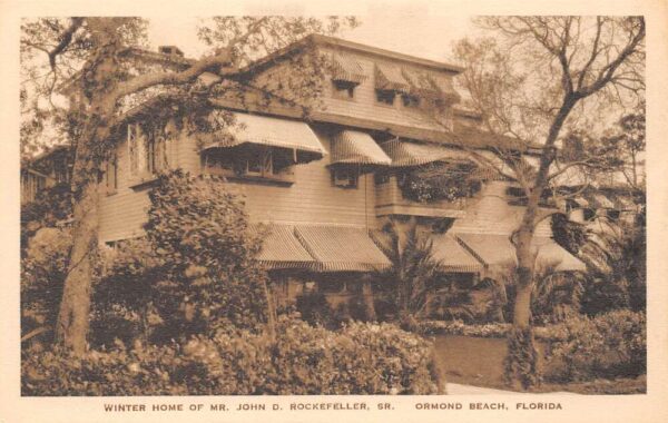 Ormond Beach Florida John Rockefeller Winter Home Sepia Tone Photo Print PC U5399
