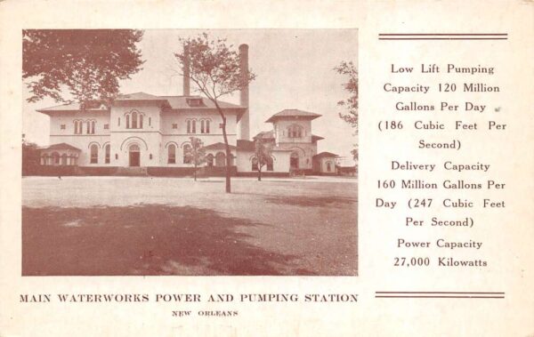 New Orleans Louisiana Main Waterworks Power/Pumping Station Photo Print PC U5415
