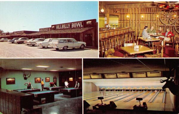 Kimberling City Missouri Hillbilly Bowl Bowling Alley Multi-View Chrome PC U5434