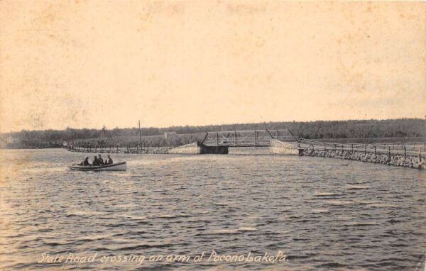 Pocono Lake Pennsylvania State Rd. Crossing Arm Of Pocono Lake Photo Print PC U5438