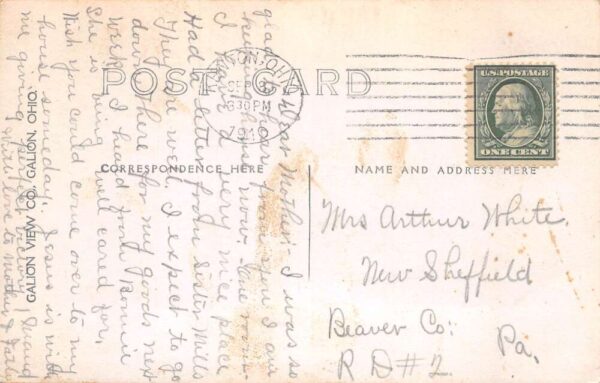 Kenton Ohio West Side Public Square Real Photo Vintage Postcard U5596 - Image 2