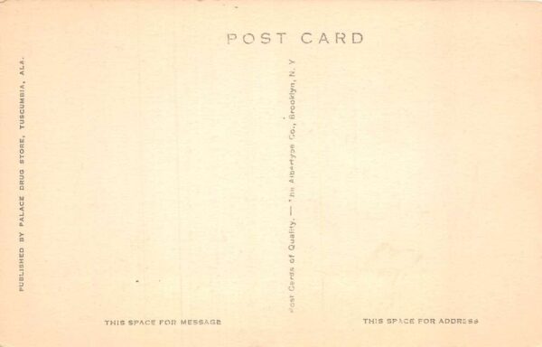 Tuscumbia Alabama Birthplace Of Helen Keller B/W Lithograph PC U5615 - Image 2
