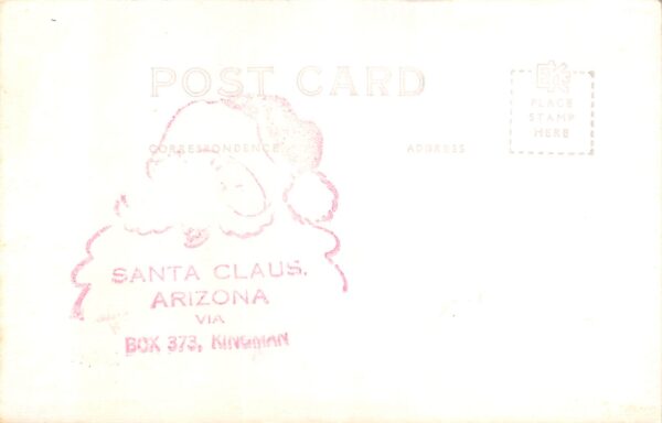 Santa Claus Arizona Christmas Tree Inn B/W Photo Vintage Postcard U5649 - Image 2