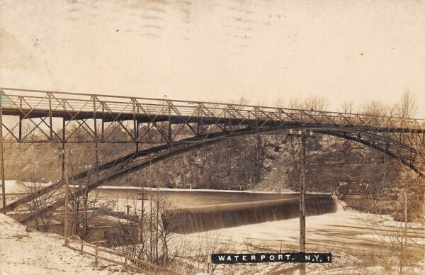 Waterport New York Waterport Reservoir Real Photo Vintage Postcard U5661