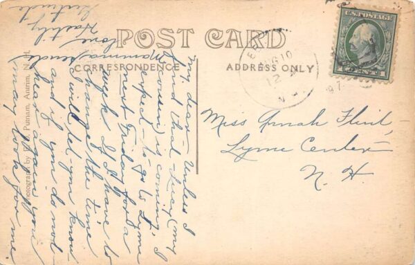 Lebanon New Hampshire West Park Street B/W Photo Vintage Postcard U5677 - Image 2