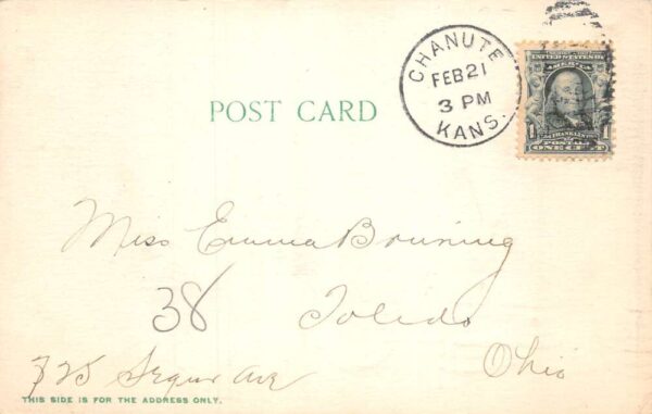 Chanute Kansas West Main Street Vintage Postcard AA68900 - Image 2