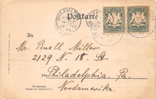Chiemsee Germany Gruss aus Palace Frauen Insel Vintage Postcard AA68908 - Image 2