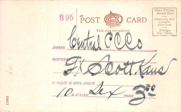 Fort Scott Kansas Postman Mailman Truck Poem Vintage Postcard AA68918 - Image 2