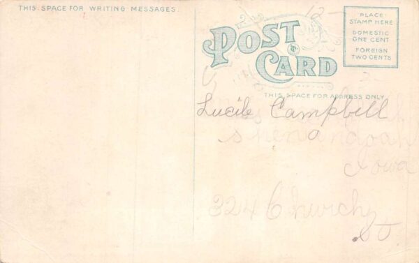 Shenandoah Iowa Post Office Employees 1911 Vintage Postcard AA68927 - Image 2
