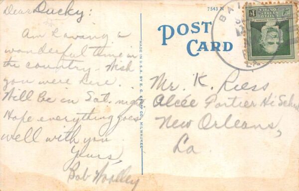 Natchez Mississippi Y and MV Depot Train Station Vintage Postcard AA68935 - Image 2