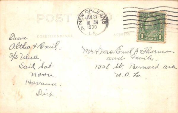 The Normandie Steam Ship Steamer Real Photo Vintage Postcard AA68941 - Image 2