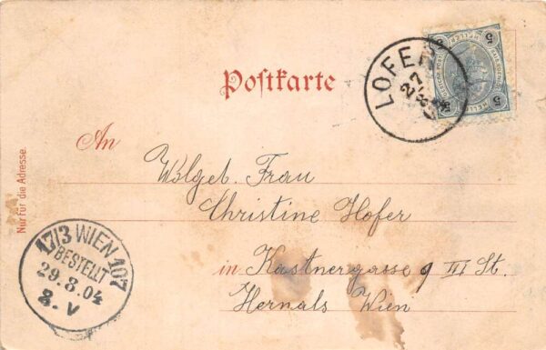 Lofer Salzburg Austria Scenic View Gruss aus Vintage Postcard AA68947 - Image 2
