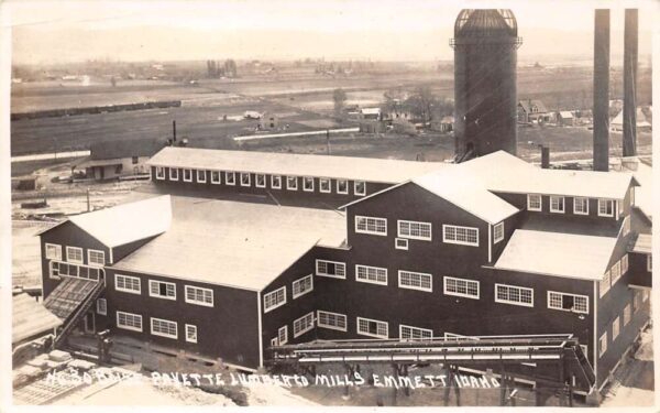 Emmett Idaho Boise Payette Lumber Mills B/W Photo Vintage Postcard U5686