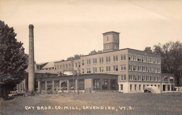 Cavendish Vermont Gay Bros. Co. Mill Real Photo Vintage Postcard U5693