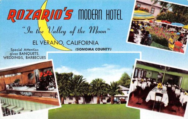 El Verano California Rozario's Modern Hotel Multi-View Chrome Vintage PC U5856