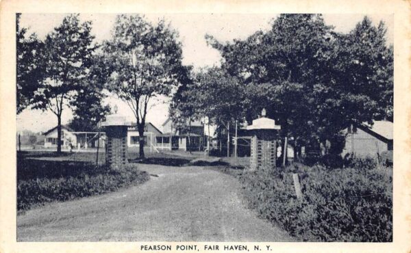 Fair Haven New York Pearson Point B/W Lithograph Vintage Postcard U5873