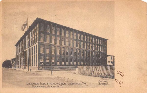 Lebanon Pennsylvania Lebanon Industrial Works Sepia Tone Lithograph PC U5880