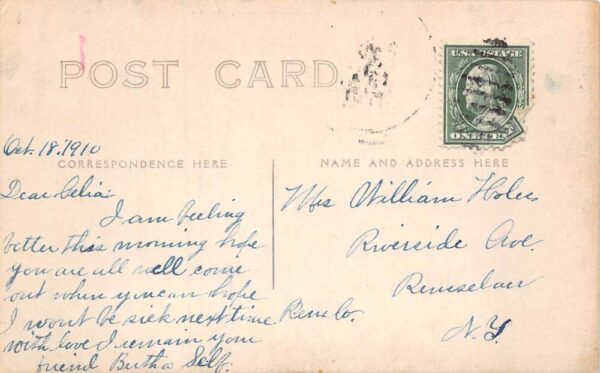 East Schodack New York Post Office Real Photo Vintage Postcard U5940 - Image 2