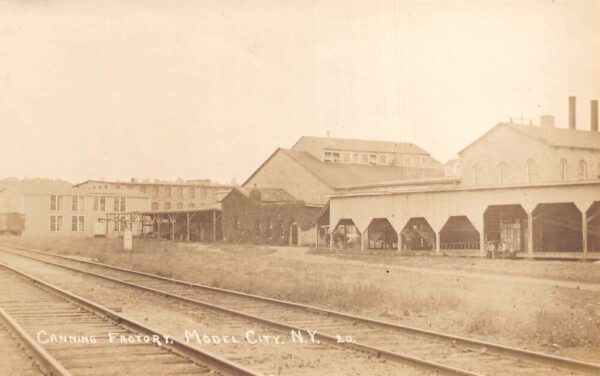 Model City New York Canning Factory Real Photo Vintage Postcard U5943