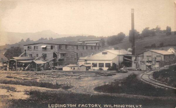 Wilmington Vermont Ludington Factory Real Photo Vintage Postcard U5957