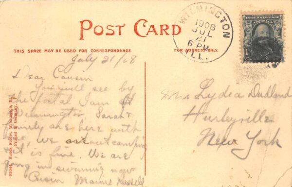 Wilmington Illinois Paper Mill Sepia Tone Lithograph Vintage Postcard U5981 - Image 2