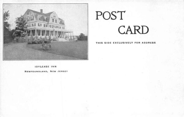 Newfoundland New Jersey Clinton Ave. Idylease Inn On Back B/W Lithograph PC U6016 - Image 2