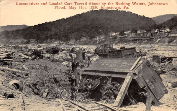 Johnstown Pennsylvania Train Car Wreckage, Johnstown Flood May 1889 PC U6070