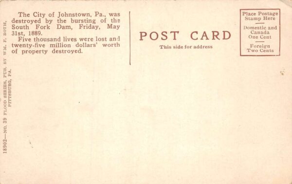 Johnstown Pennsylvania Train Car Wreckage, Johnstown Flood May 1889 PC U6070 - Image 2