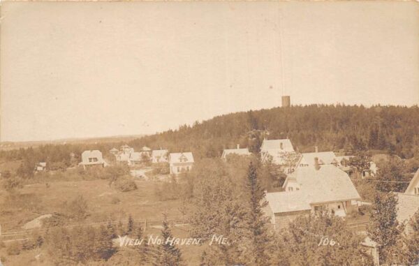 North Haven Maine Birds Eye View Real Photo Vintage Postcard AA68977