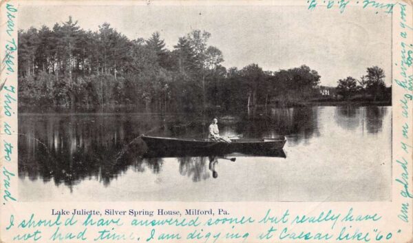 Milford Pennsylvania Lake Juliette, Silver Spring House, Undivided Back PC U6084