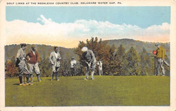 Delaware Water Gap Pennsylvania Golf Links, Reenleigh Country Club Color Litho. PC U6086