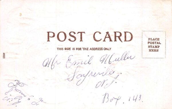 A Merry Christmas Santa Clause With Toys, Embossed Vintage Postcard U6094 - Image 2